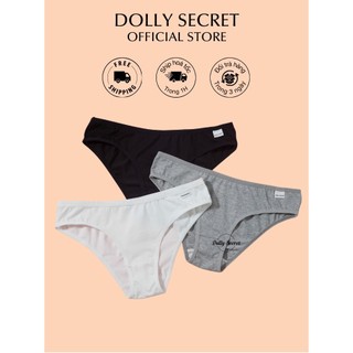 Quần Lót Cotton Kháng Khuẩn DOLLY SECRET Quần Lót Nữ 3 Màu Basic DS02