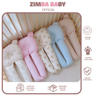Gối chặn vỏ đỗ chữ U 3in1 kiêm gối chống giật mình và gối chống méo đầu cho bé Gối đa năng cho bé