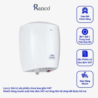 Máy sấy tay tự động RANCO cảm ứng thông minh cảm biến hồng ngoại 1200w - độ gió trên 80m/s - R08887