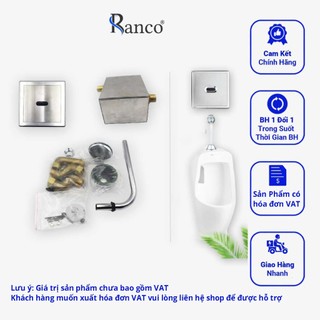 Bộ van xả tiểu nam âm tường, xả nước bồn tiểu nam cảm ứng RANCO tự động dùng cho nhà vệ sinh-R8511