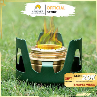 Bếp cồn dã ngoại mini dùng cồn khô và cồn nước an toàn tiện lợi cho cắm trại, leo núi,camping, trekking