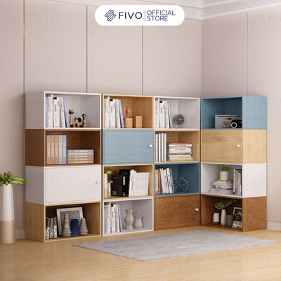 Kệ Sách Tổ Ong Đa Năng FIVO FB03, Tấm Lưng Chắc Chắn, Hộc Tủ Rộng Rãi, Để Đồ Tiện Lợi, Decor Linh Hoạt, Đa Dạng Màu Sắc