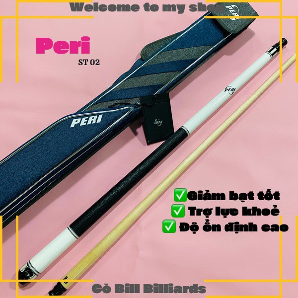 cơ bida lỗ PERI ST02 ( ngọn CN p20 ) ( tặng kèm 9 món pk )