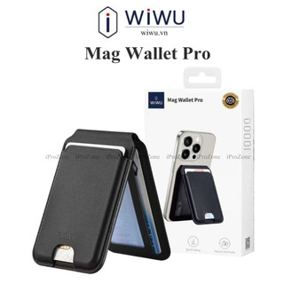 Ví da đựng thẻ nam châm hút từ tính WIWU Mag Wallet Pro WM-003 Ví da đựng thẻ nam châm hút từ tính , tích hợp giá đỡ điệ