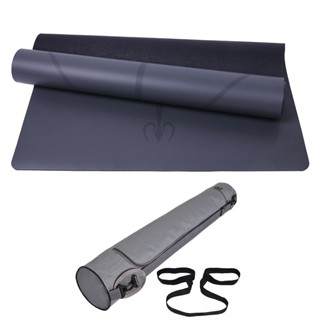    KÈM TÚI   Thảm Yoga PU Định Tuyến 5mm Cao Su Cao Cấp Chống Trơn Trượt Đàn Hồi Tốt Thấm Hút Mồ Hôi Domik 