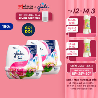 Bộ đôi GLADE Sáp Thơm Tuyệt Tác Hương Hoa 180gx2