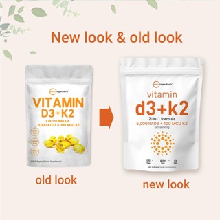 MICRO INGREDIENTS VITAMIN D3 K2 MK7 -  HỖ TRỢ XƯƠNG KHỚP KHỎE MẠNH