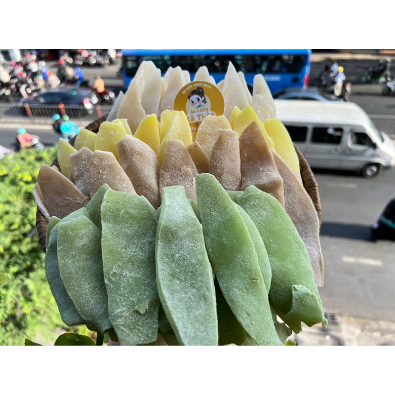 500g Mứt dừa non dẻo mềm nhà làm từ đường phèn mix màu ngẫu nhiên bến tre