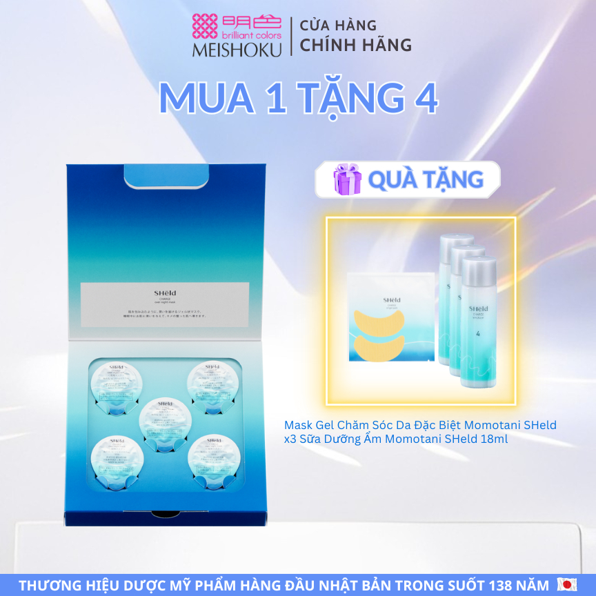 Momotani SHeld Charge Overnight Mask - Mặt Nạ Chăm Sóc Da Đặc Biệt Momotani SHeld 3g x 5 miếng