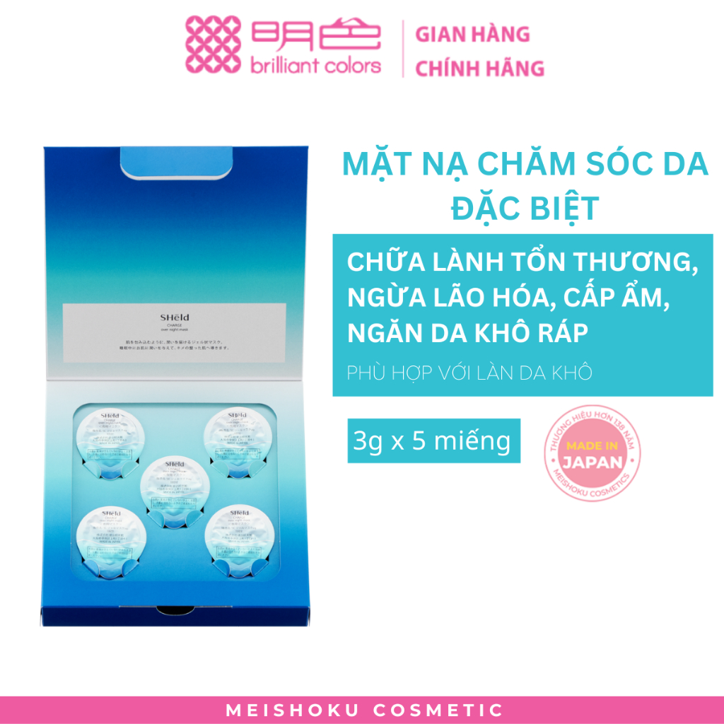 Momotani SHeld Charge Overnight Mask - Mặt Nạ Chăm Sóc Da Đặc Biệt Momotani SHeld 3g x 5 miếng