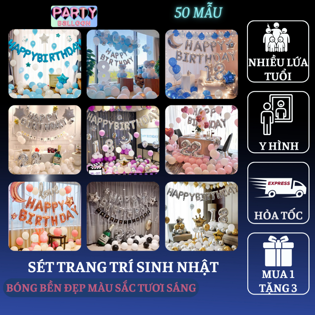 Trang trí sinh nhật bằng bóng bay cho người yêu bạn trai gái người lớn