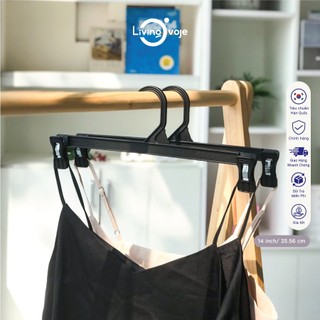 (SIÊU SALE) Combo 10 cái - Móc treo quần áo nhựa có kẹp HWB - Sản xuất theo công nghệ Hàn Quốc