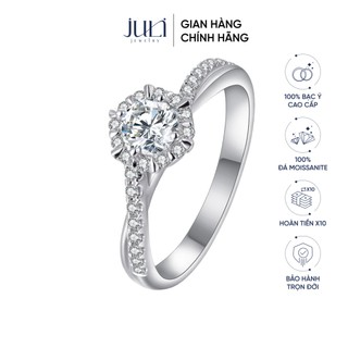 Nhẫn bạc đính Kim Cương cao cấp để cầu hôn bạn gái cực kỳ sang trọng | Sáng lấp lánh dành cho nữ | N961 JULI JEWELRY