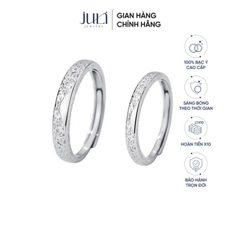 Nhẫn đôi Nam Nữ để cầu hôn 100% bằng bạc Ý cao cấp, thiết kế từ Châu Âu sang trọng lấp lánh | ND662 JULI JEWELRY