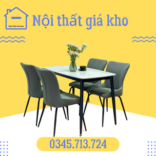 Bộ bàn ăn mặt đá phiến 1m2 - 1m4 - 1m6 kèm ghế 4 - 6 ghế Royal