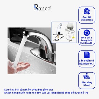 Bộ Vòi Rửa Tay Một Đường Lạnh RANCO Cảm Ứng Hồng Ngoại Tự Động Thông Minh Đồng Mạ Crom – R8503