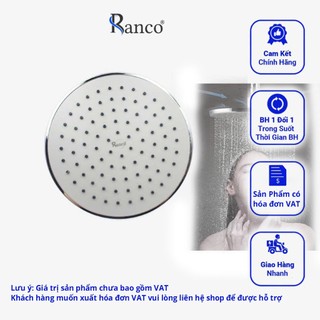 Bát Sen Cây Phun Mưa Củ Sen Tắm Đứng RANCO Nhựa ABS Mạ Chrome Không Han Gỉ Phi 20cm Cổ Xoay TO-16