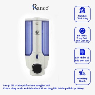 Hộp Đựng Dung Dịch Sát Khuẩn, Bình Chứa Dầu Gội, Sữa Tắm RANCO Gắn Tường Dung Tích 380ml - ZQ0138