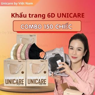  Khẩu trang 6D UNICARE 3 Lớp Kháng Khuẩn, Kháng Bụi Siêu Mịn Không Thấm Nước Unicare by Việt Nam