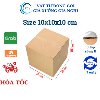 1 thùng giấy carton 10x10x10 cm - Hộp carton đóng hàng hộp ship cod giá xưởng