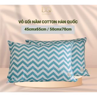 2 vỏ gối nằm cotton lụa Hàn Quốc nhiều họa tiết mền mịn thoáng khí