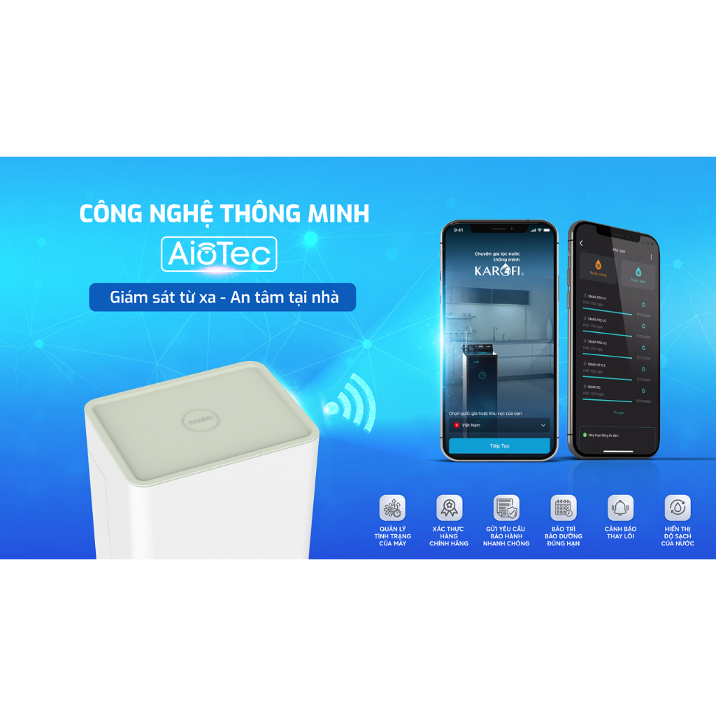 Máy Lọc Nước Karofi KAQ-U98 Mẫu Mới Âm Tủ Để Gầm, Thiết Kế Sang Trọng, Bảo Hành 3 Năm Tại Nhà, Có Vỏ An Toàn Vệ Sinh