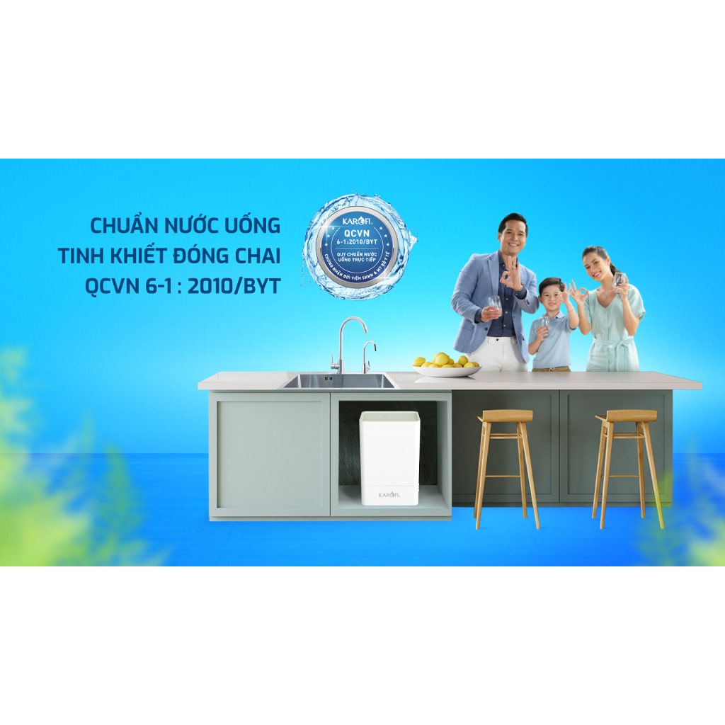 Máy Lọc Nước Karofi KAQ-U98 Mẫu Mới Âm Tủ Để Gầm, Thiết Kế Sang Trọng, Bảo Hành 3 Năm Tại Nhà, Có Vỏ An Toàn Vệ Sinh