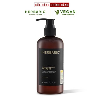 Dầu gội vỏ bưởi và bồ kết HERBARIO 300ml giảm rụng tóc, phục hồi tóc - Mỹ phẩm thuần chay