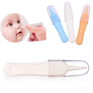 Nhíp gắp gỉ mũi cho bé, dụng cụ gắp rỉ mũi đầu tròn cho bé sơ sinh an toàn có nắp đậy