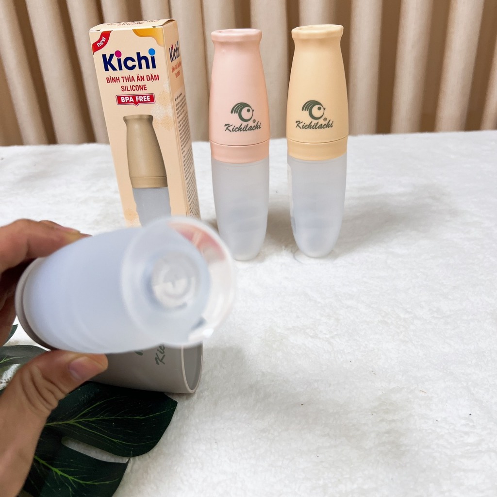 Bình thìa ăn dặm silicon Kichilachi 90ml