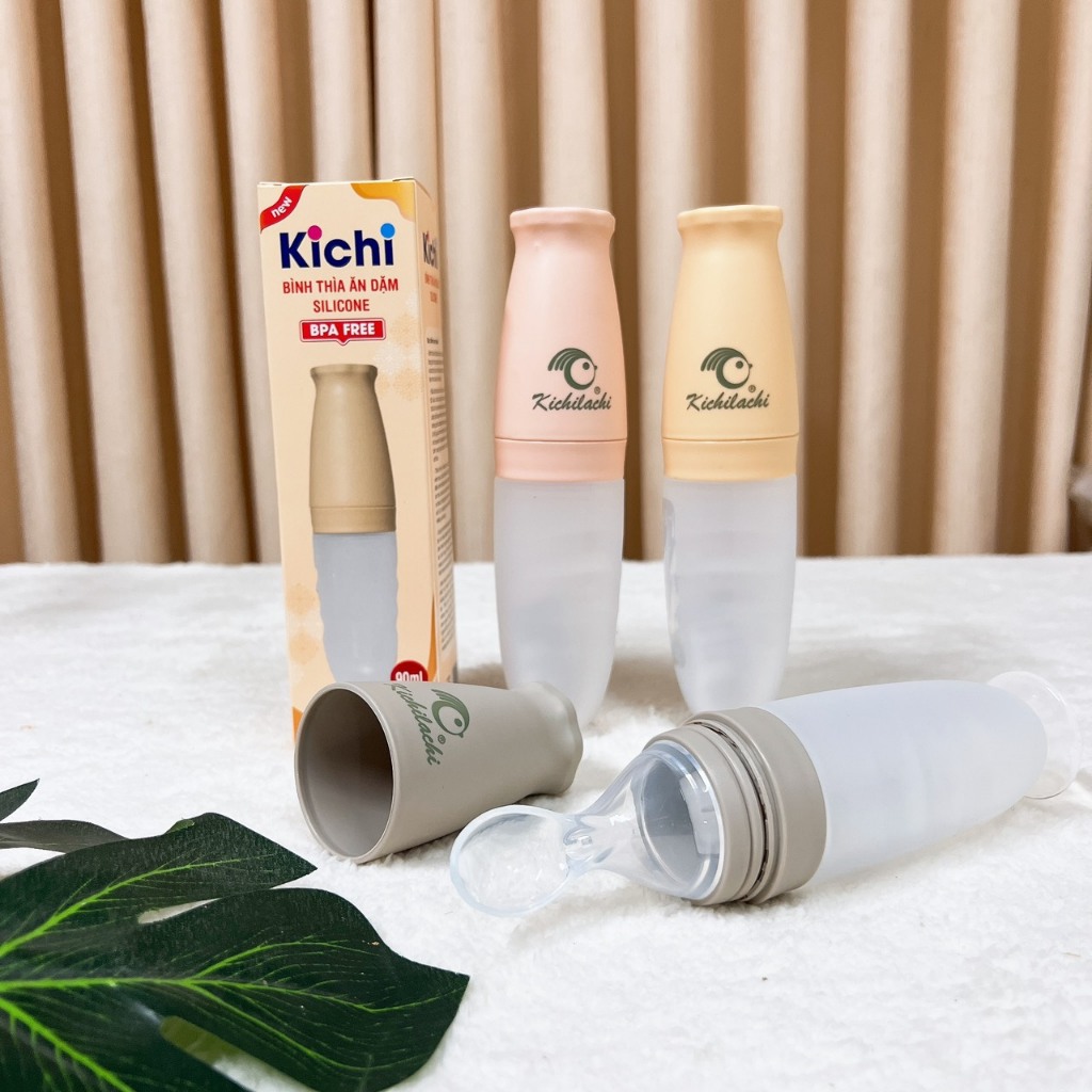 Bình thìa ăn dặm silicon Kichilachi 90ml