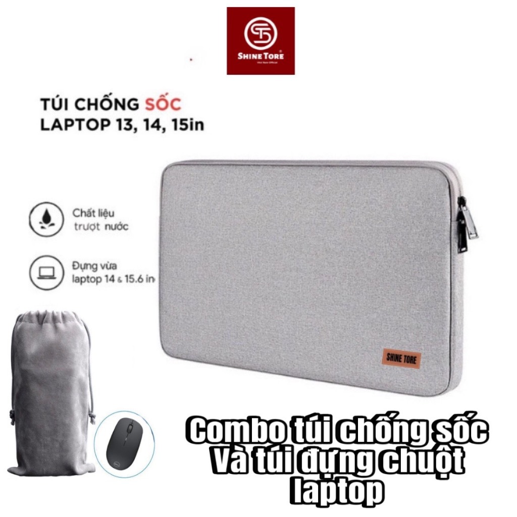 Combo Túi chống sốc laptop và túi đựng chuột SHINE TORE ST -006