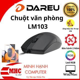 Chuột máy tính văn phòng dareu lm103 -có dây usb-hàng chính hãng -bảo hành 24 tháng