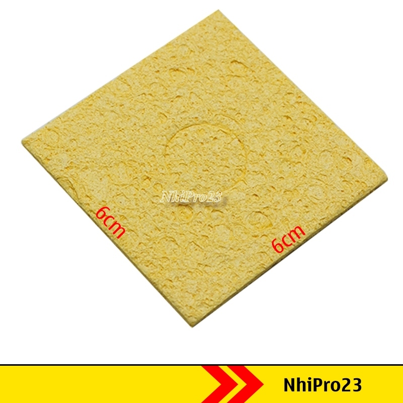 Bọt biển chùi mỏ hàn 6cm x 6cm miếng to