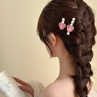 🧚🏻‍♀️Ganten🧚🏻‍♀️1 Kẹp Tóc Đính Đá Hình Trái Tim