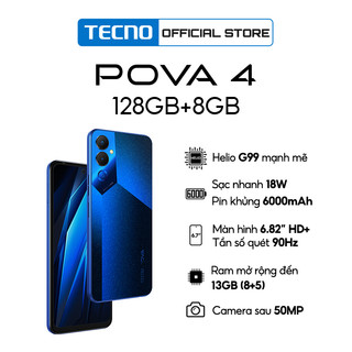 Điện thoại Gaming Tecno POVA 4 / POVA 4 PRO 8GB/128G -Media Tek G99|6000 mAh|Sạc nhanh 45W