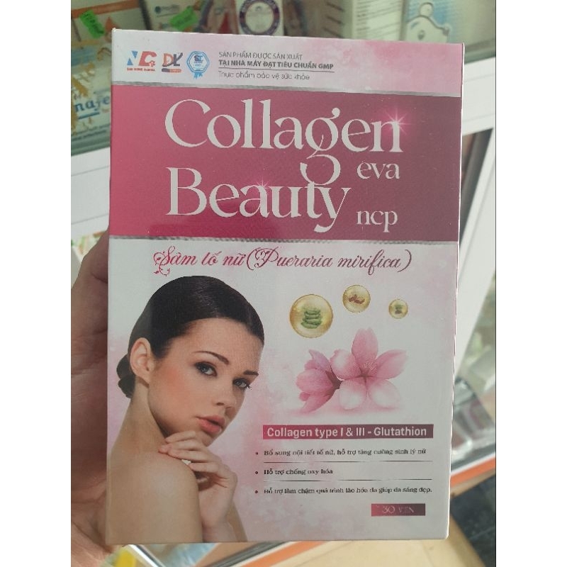 Collagen Eva Beauty NCP Bổ sung nội tiết tố Nữ, chống oxy hóa, làm đẹp da
