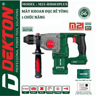 Thân máy Khoan Bê Tông Pin Dekton 3 Chức Năng SDS PLUS / M21-RH2603PLUS / Lực Đập 3.2J /Chân Pin Makita