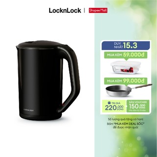  Ấm đun bằng thép không gỉ Lock&Lock, 1.7L màu đen EJK738BLK
