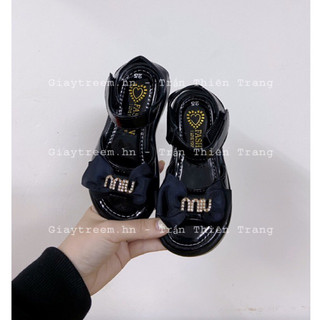 Dép quai hậu & dép lê miu miuu xinh cho bé gái, sandal xăng đan đẹp gắn nơ miuu xinh cho bé gái mới hot đẹp nhất