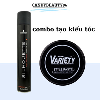 Gôm xịt tóc nam nữ SILHOUETTE 420ML giữ nếp siêu cứng | sáp vuốt tạo kiểu tóc Varitety