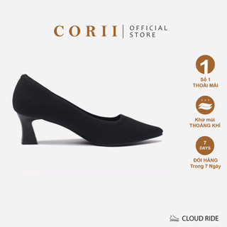 CORII - Giày Bít Cao Gót Mũi Nhọn The Blossom Thời Trang và Thoải Mái Nhất - CR04BS1 Đen