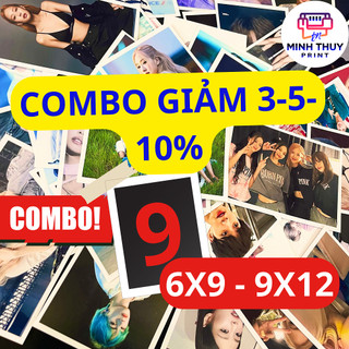 (Hỏa tốc) - In nhanh Combo ảnh 6x9, ảnh 9x12 giá 1k, in theo yêu cầu giá rẻ, cán màng ép plastic