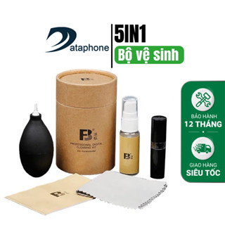 Bộ vệ sinh máy ảnh, laptop, màn hình,điện thoại 5in1 gồm khăn lau, qủa thổi, chổi quét, dung dịch vệ sinh, giấy thấm dầu