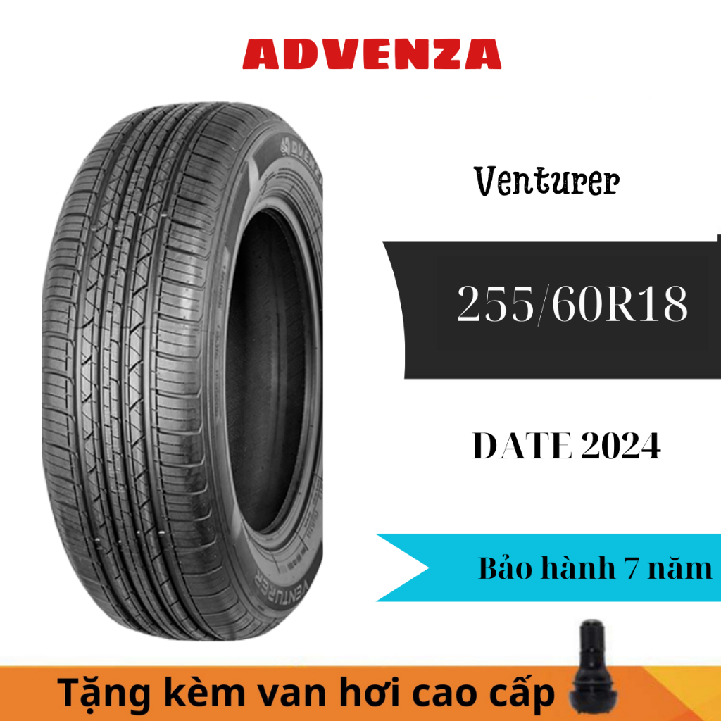 Vỏ lốp ô tô du lịch 255/60R18 chính hãng Advenza xuất khẩu Mỹ, Bảo hành 7 năm