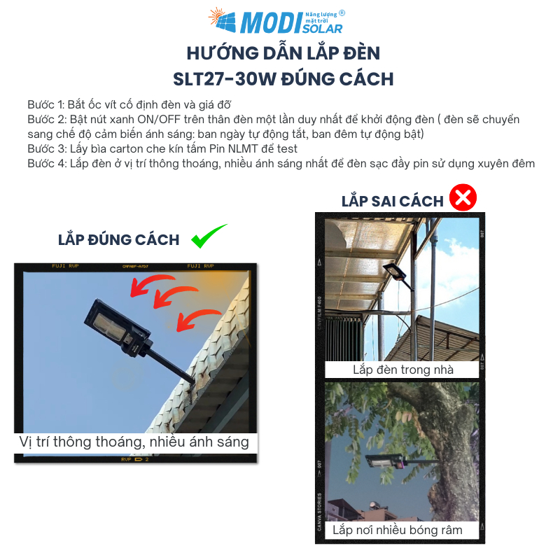 Đèn Năng Lượng Mặt Trời MODI SOLAR, Đèn Led Năng Lượng Mặt Trời Chip Led Siêu Sáng