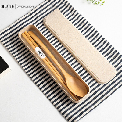 Bộ Thìa Đũa Gỗ, Tre ONGTRE, Bộ Dụng Cụ Ăn Uống Cá Nhân, Văn Phòng, Sinh Viên, Dã Ngoại, Du Lịch