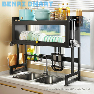 trạn để bát đũa inox phun sơn tĩnh điện, kệ để đồ nhà bếp, đựng bát đũa có tủ chống bụi mamiru 2511