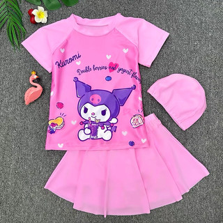 Đồ bơi cho bé, bikini bé gái cao cấp có mũ đáng yêu size từ 4 đến 10 tuổi Xu Xu
