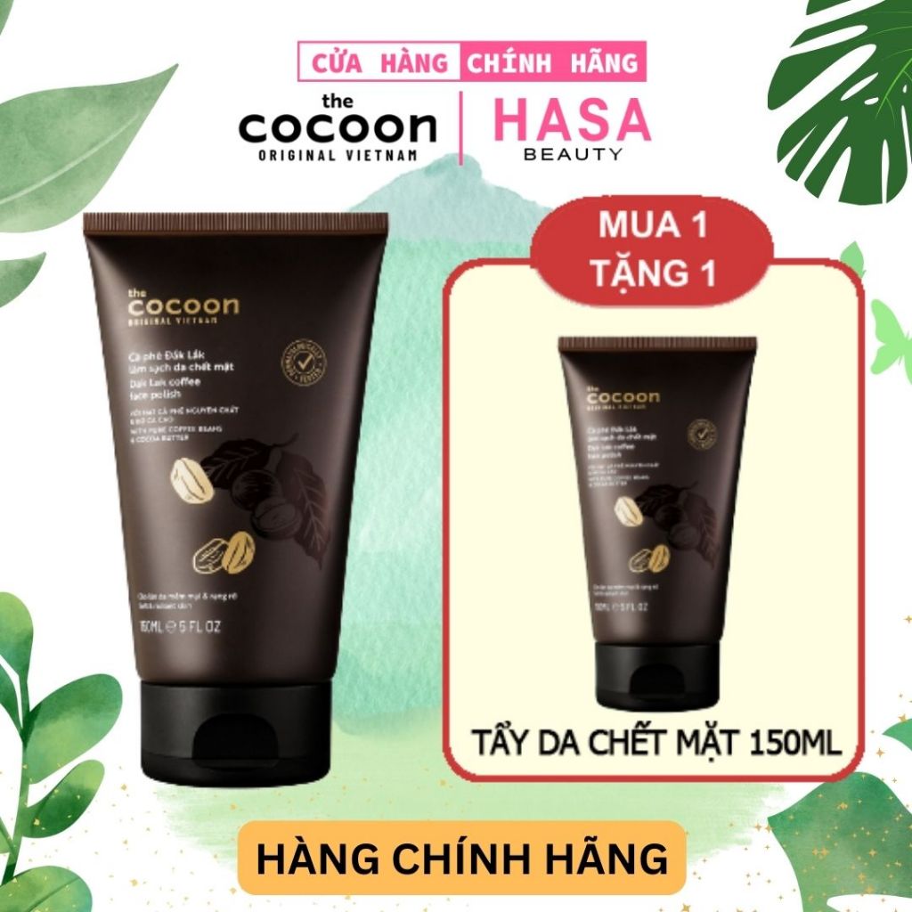 Cà Phê Đắk Lắk Làm Sạch Da Chết Mặt Cocoon 150ml | Thuần chay